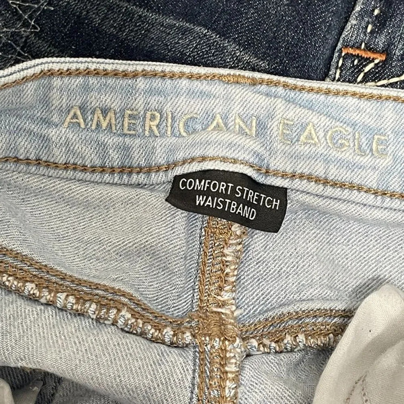 American Eagle Mom Jean Distressed Jeans Size 0 Comfort Stretch Waistband - Picture 5 of 9